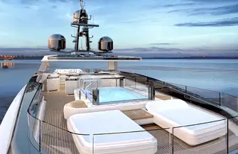The sun deck on the BAGLIETTO 52 T-LINE HYBRID
