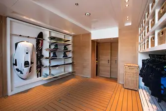 Optimise storage capacity with storage rooms to house bulky watertoys with the additional benefit of doubling up as a gym