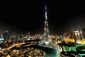 Witness the beauty of the Burj Khalifa, especially at night when its all lit up