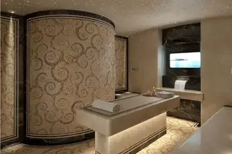 Even with limited space a sensual spa on board is possible, with interior designers' creative and practical solutions 