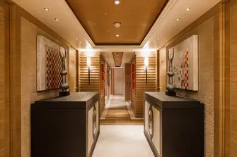 No space is wasted when designing the interior of a yacht, each area serves a purpose while conveying luxury and sophistication 