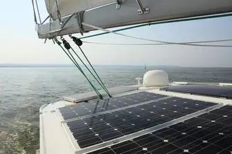 Incorporating solar panels into a yacht's design aids the generation of electricity 